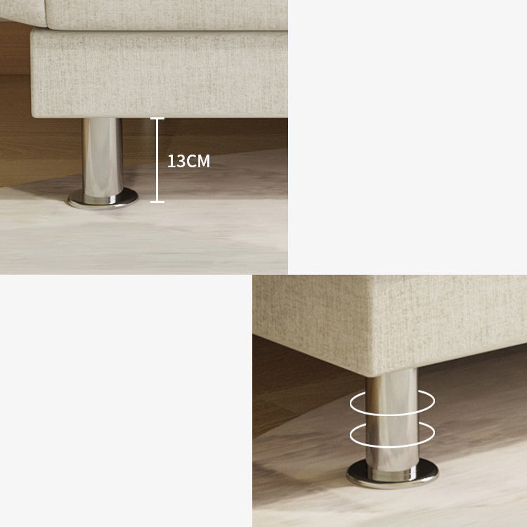 29.52" H Linen Armless Convertible Sleeper Sofa for Living Room