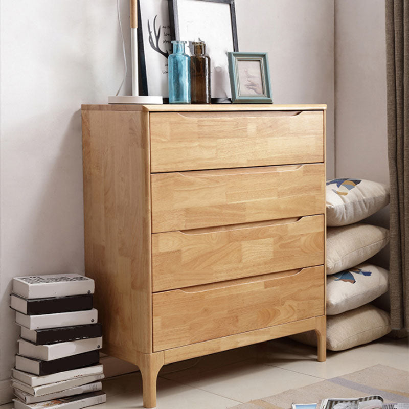 15.7" D Mid-Century Modern Chest Drawers Included Accent Chest in Oak