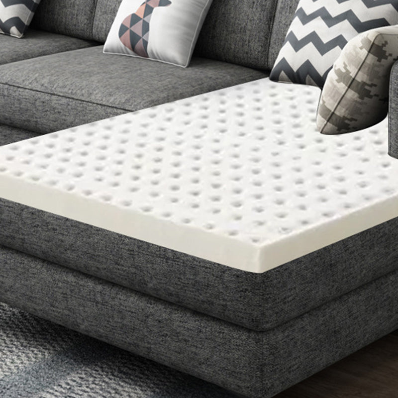 Blue/Gray 4-seater Square Arm Sectional Loose Back Fabric Sectional