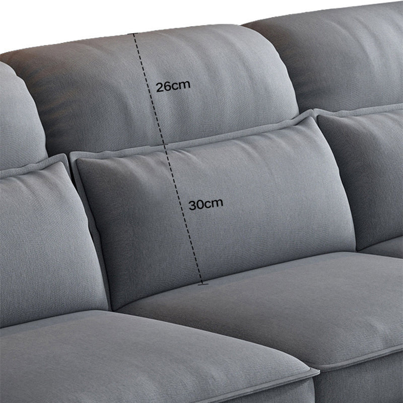 4-seat Modern Sectional 138.58" Wide Fabric Loose Back Sectional