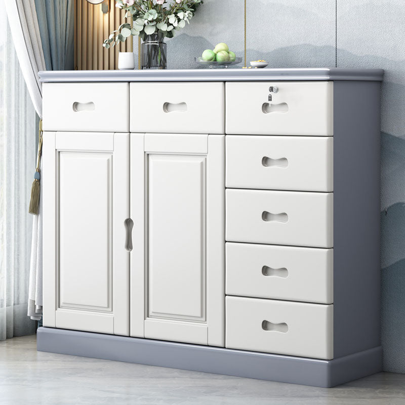 Solid Wood 1/2 - Door Accent Cabinet Mid Century 15.7" D Storage Cabinet with Drawers