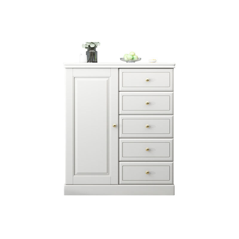 Solid Wood 1/2 - Door Accent Cabinet Mid Century 15.7" D Storage Cabinet with Drawers