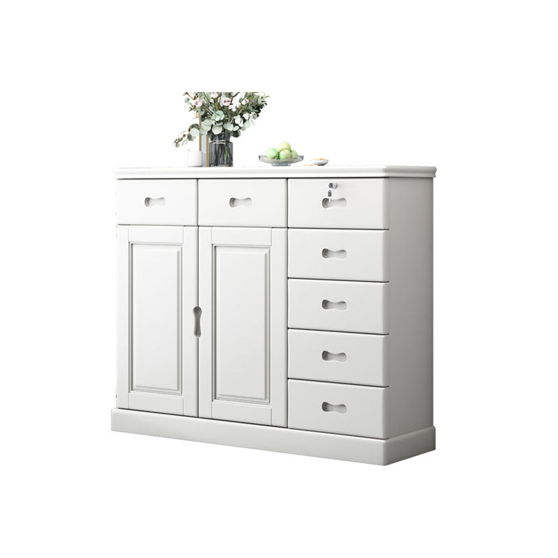 Solid Wood 1/2 - Door Accent Cabinet Mid Century 15.7" D Storage Cabinet with Drawers