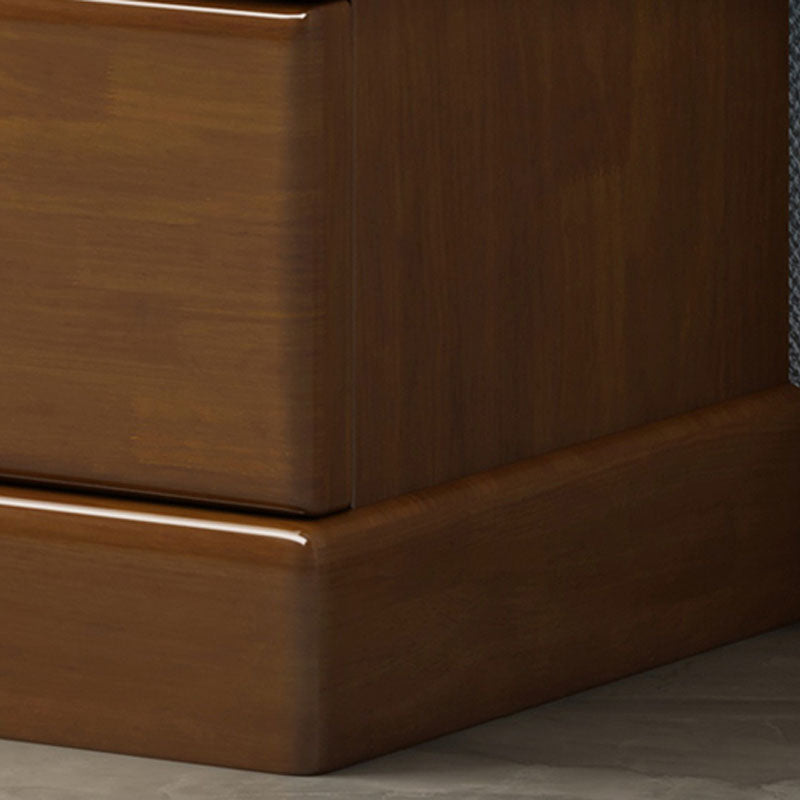 Solid Wood 1/2 - Door Accent Cabinet Mid Century 15.7" D Storage Cabinet with Drawers