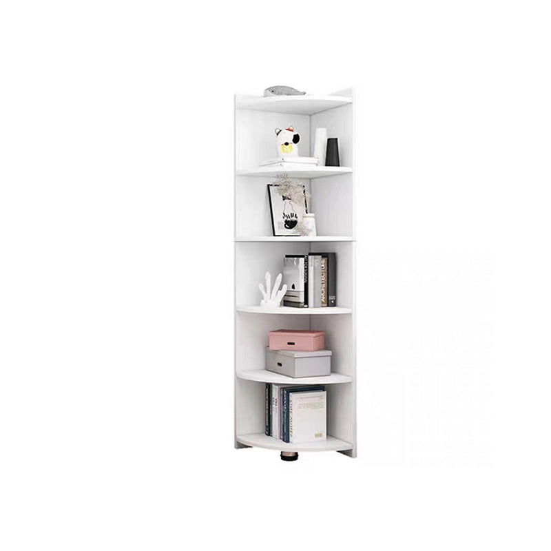 70.9" Tall Corner Triangle Cabinet Contemporary 6 - Shelf Simple Cabinet