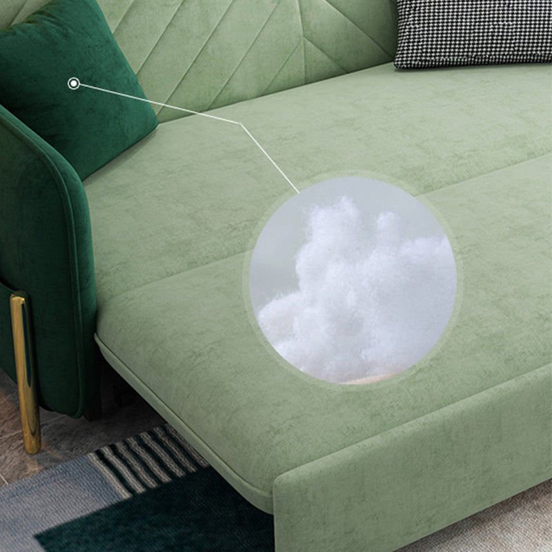 Glam Style Sofa Bed Square Arm Sleeper Sofa,31.49" Wide with Storage