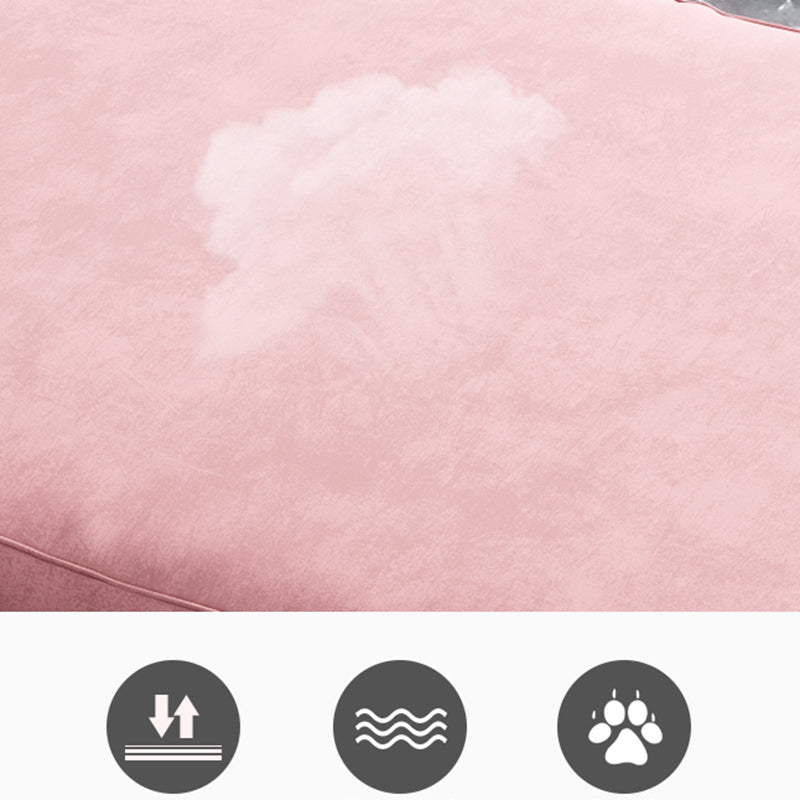 Glam Velvet Sleeper Sofa 31.49" Wide Pink Sofa Bed with Pillow Back