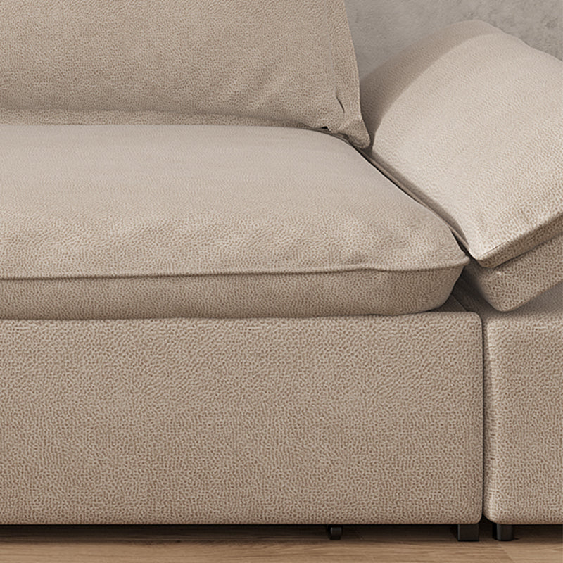 Beige Faux leather Sleeper Sofa 32.28" Wide Sofa Bed with Detachable Mattress