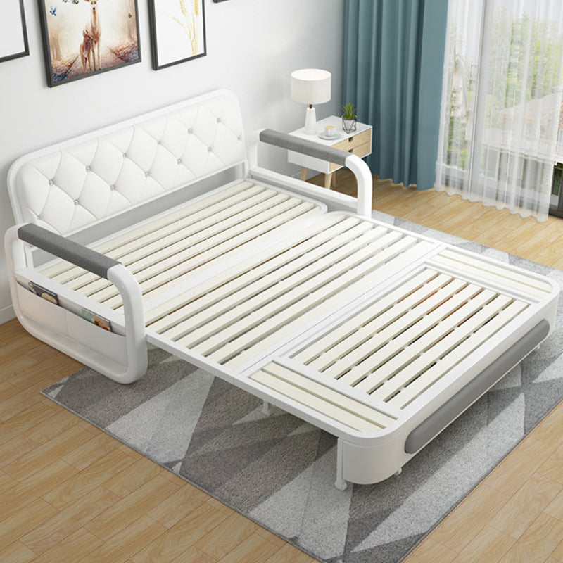 Linen 32.28" Wide Sleeper Sofa Gray Sofa Bed with Detachable Mattress