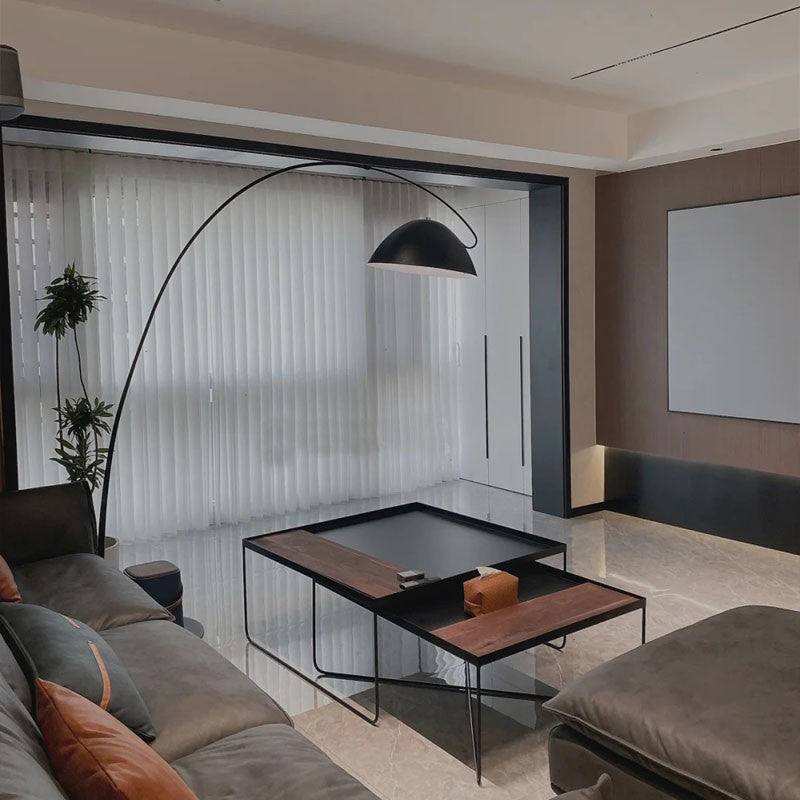 Mid-Century Modern Cocktail Table Cross Legs Metal Single Coffee Table