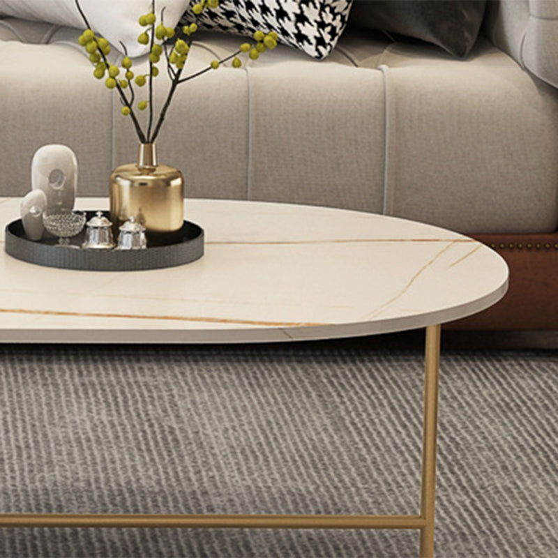 Glam Cocktail Table 4 Legs Slate Round/Oval Coffee Table Set