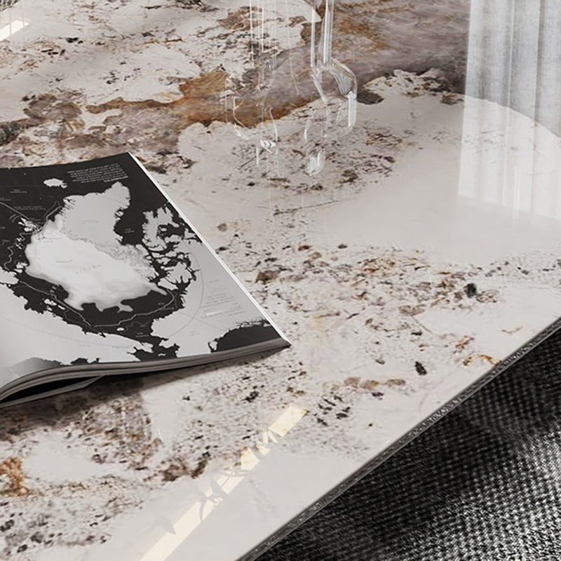 Glam Irregular Slate Top Cocktail Table Sled 15.7" H Coffee Table