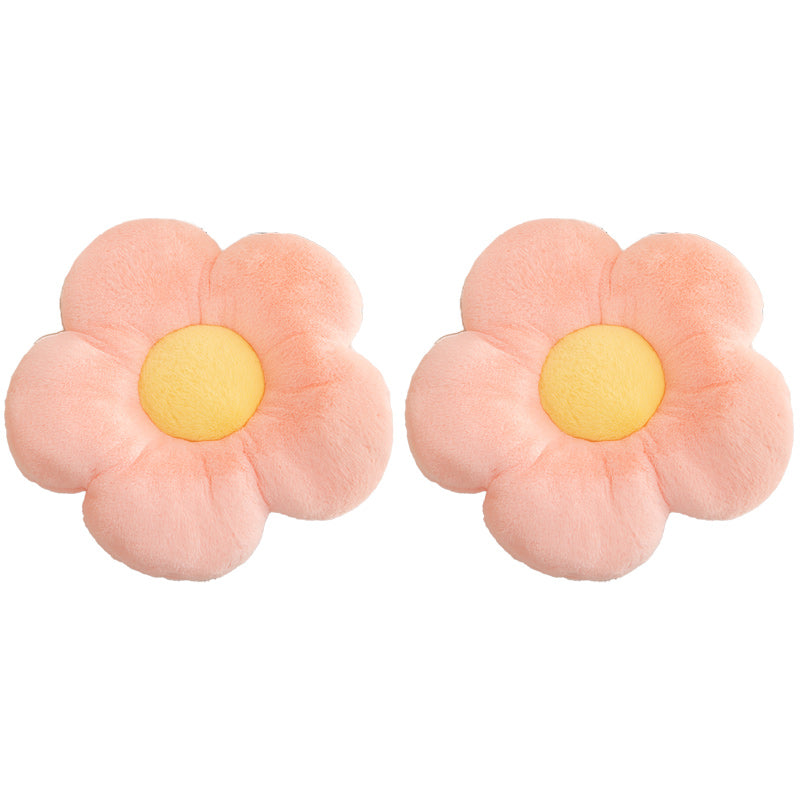 Contemporary Pouf Ottoman Velvet Upholstered Tear Resistant Flower Shape Ottoman