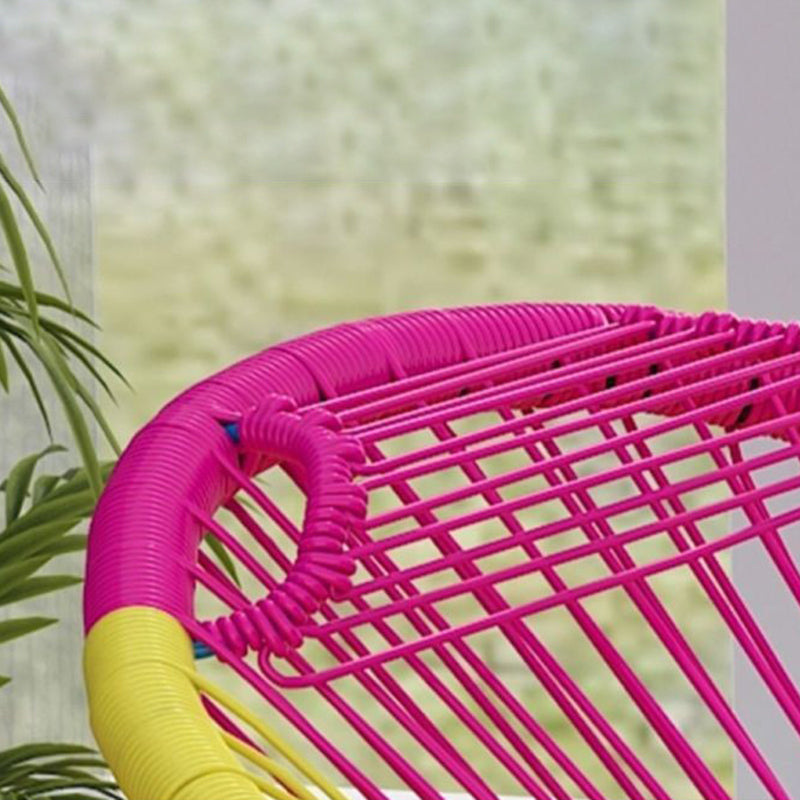 Contemporary Wicker Rocking Chair Color Block Indoor Rocker Chair