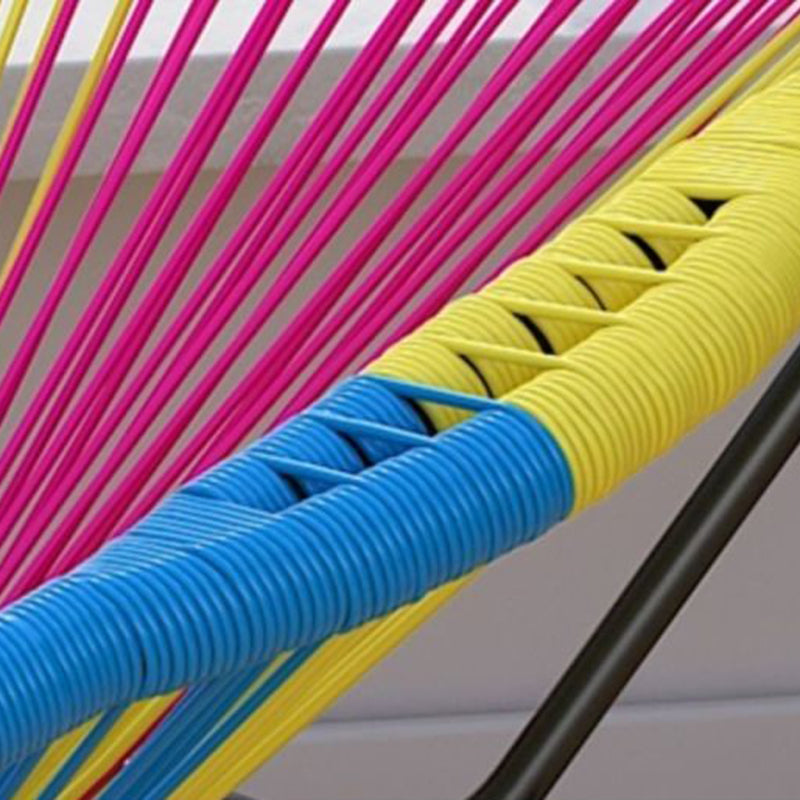 Contemporary Wicker Rocking Chair Color Block Indoor Rocker Chair