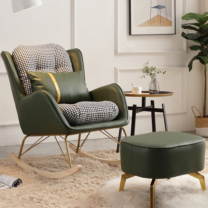 Single Sofa Rocking Chair Indoor Living Room Rocking Chair with Ottoman