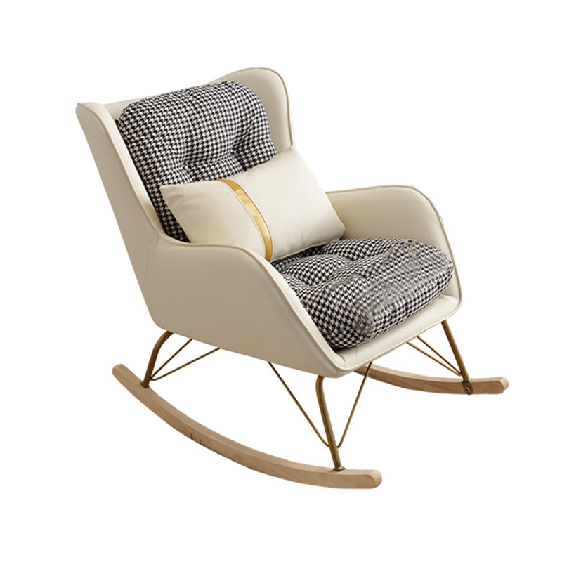 Single Sofa Rocking Chair Indoor Living Room Rocking Chair with Ottoman