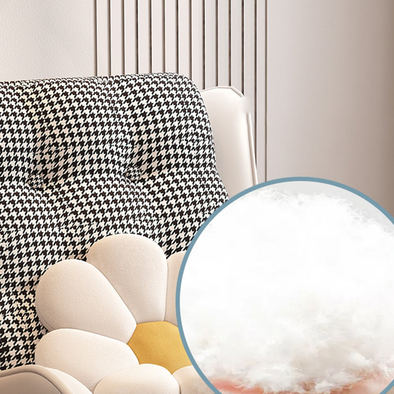 Modern Style Rocking Chair Metal Frame Doll Cotton Filling Cushion Wingback Rocker Chair