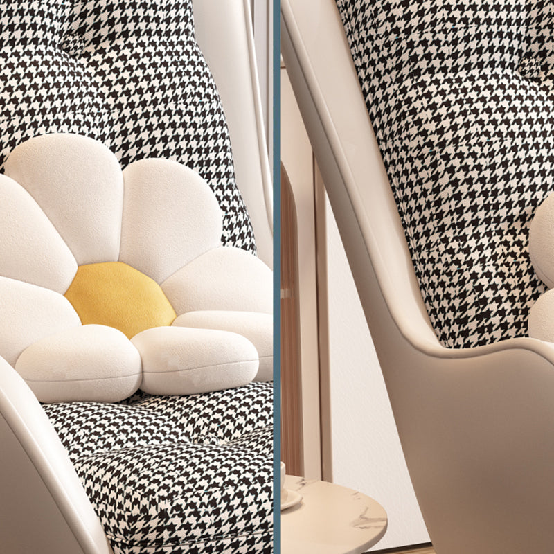 Modern Style Rocking Chair Metal Frame Doll Cotton Filling Cushion Wingback Rocker Chair