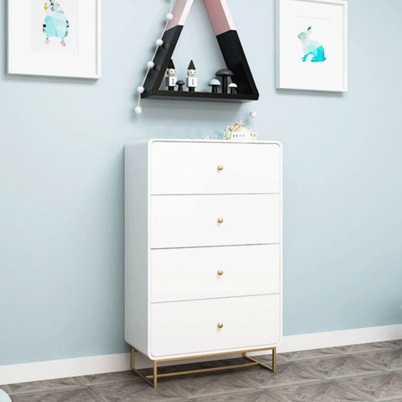 Wood 4 - Drawer Accent Chest Modern 34.6-Inch High Simple Storage Chest