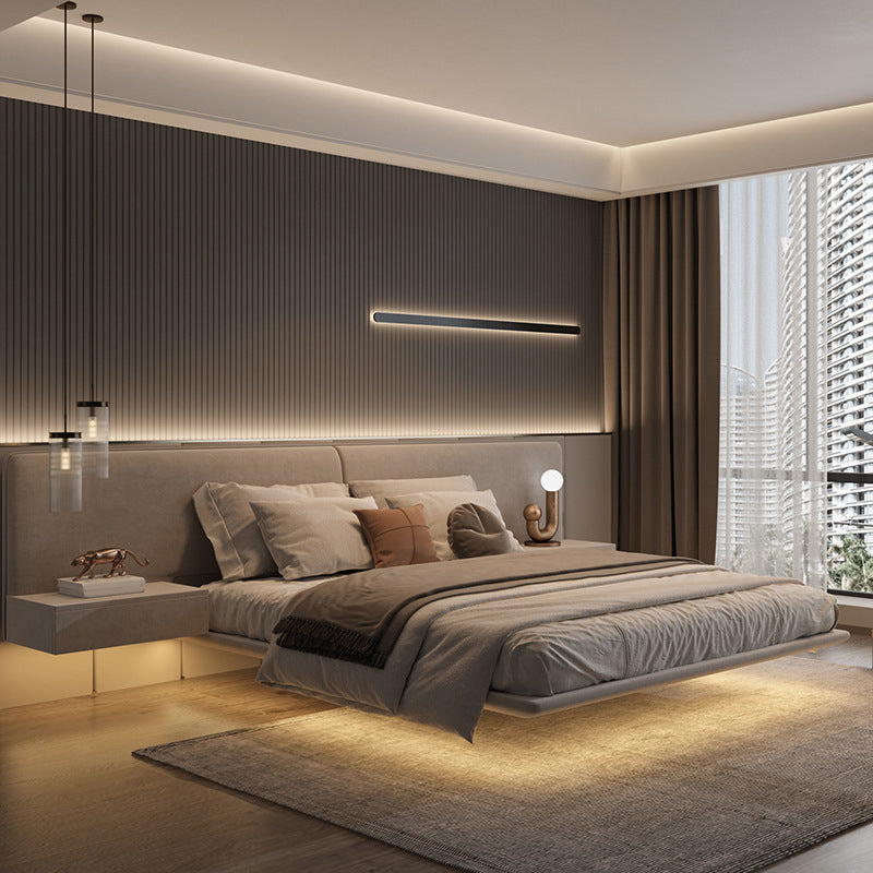 Mid-Century Modern Daybed Pine Wood Foam Rectangular Bed Frame for Home