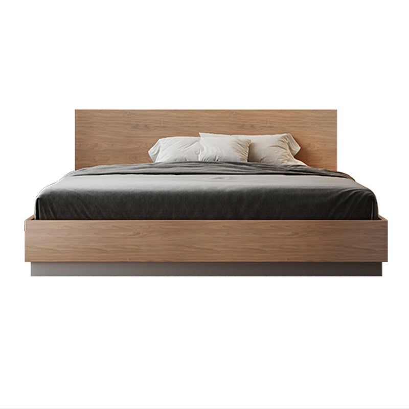 Rectangular Panel Platform Bed Frame Natural Standard Bed with Drawers
