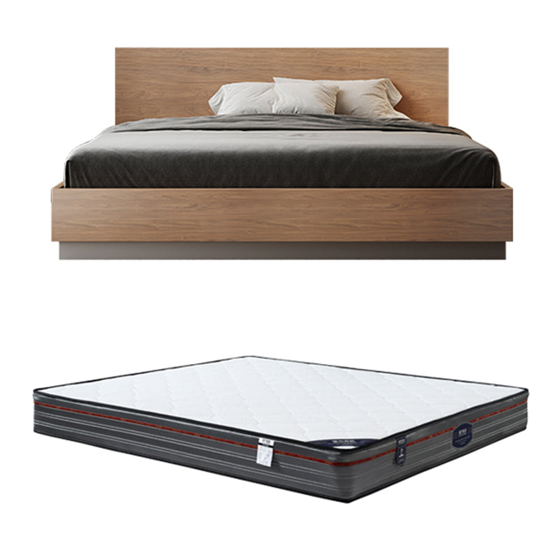 Rectangular Panel Platform Bed Frame Natural Standard Bed with Drawers