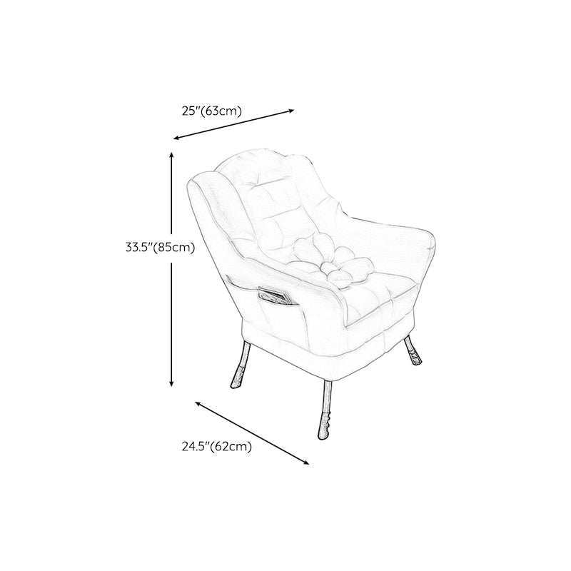 Accent Chair 24.80" L x 24.40" W x 36.61" H Lounge Chair for Living Room