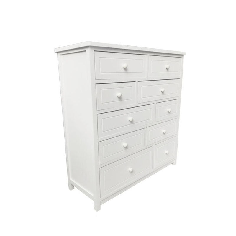 Glam Chest Bedroom Solid Wood Storage Chest in White with Drawers