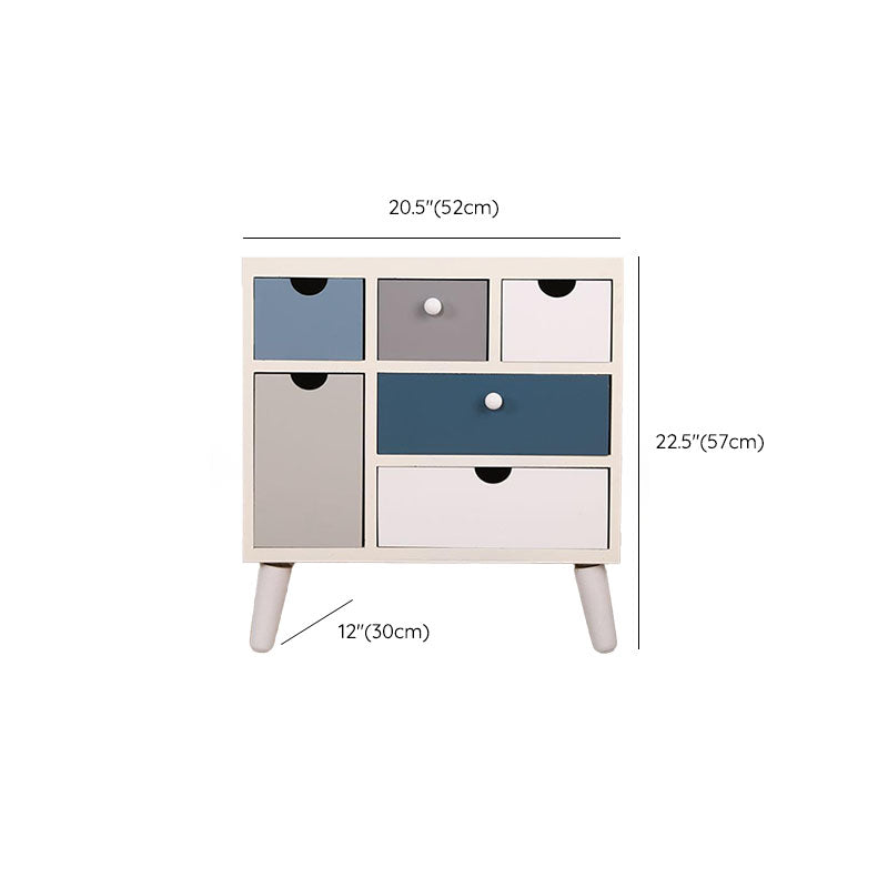Glam Chest Bedroom Solid Wood Storage Chest in White with Drawers