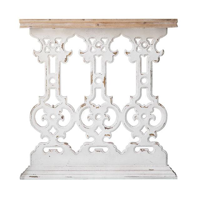 Wood Rectangle Console Table Distressed Accent Table for Hall