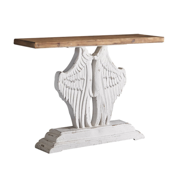 Wood Rectangle Console Table Distressed Accent Table for Hall