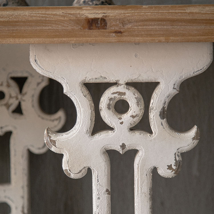 Wood Rectangle Console Table Distressed Accent Table for Hall
