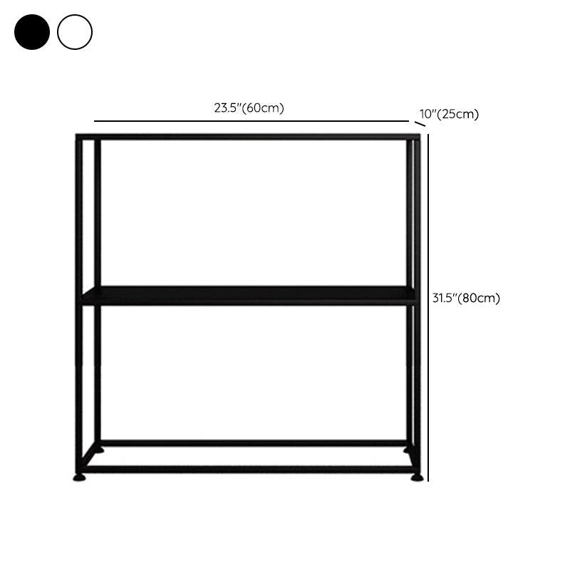 31.5" Tall Modern Console Table Iron Accent Table with Shelf