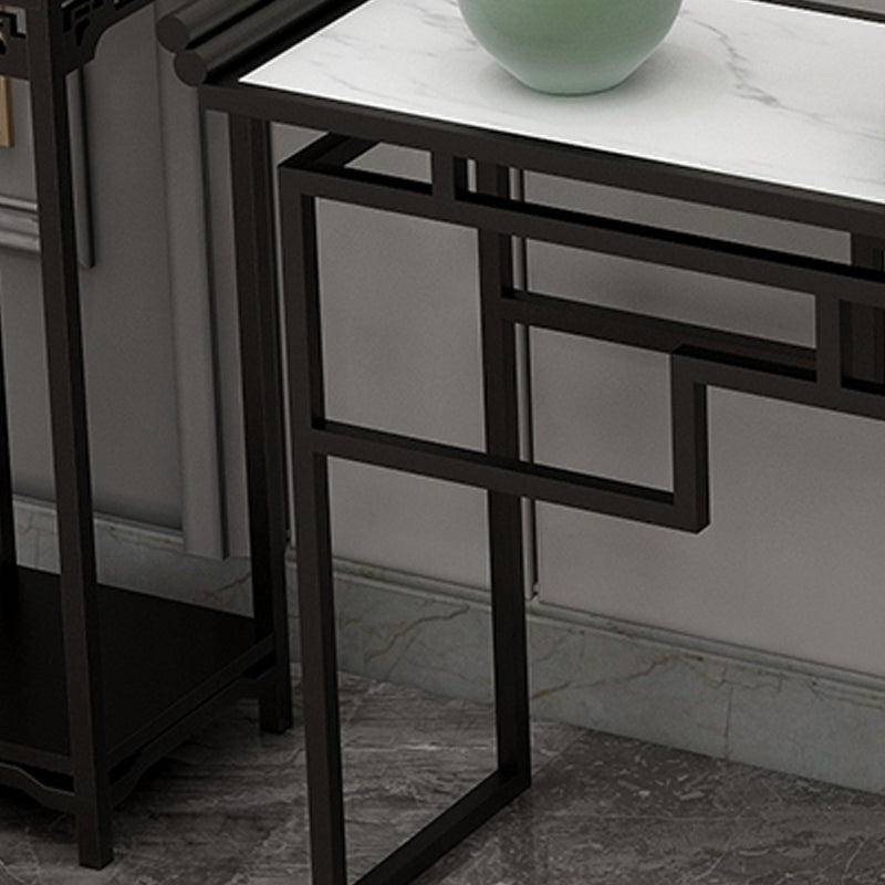 31.5" Tall Marble Table Glam 1-Shelf Console Accent Table for Hall
