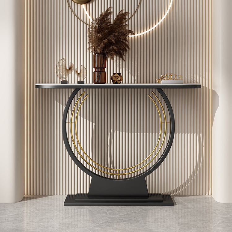Contemporary Console Table Antique Finish Console Sofa Table