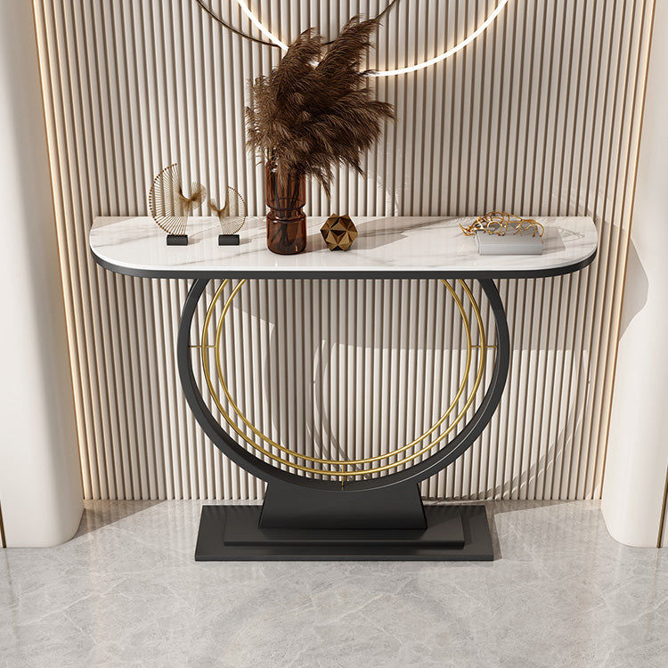 Contemporary Console Table Antique Finish Console Sofa Table