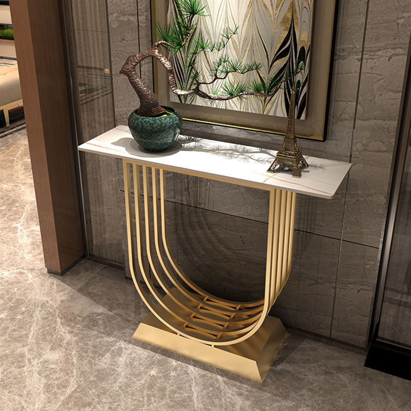 Glam Console Accent Table Antique Finish Rectangle Sofa Console Table