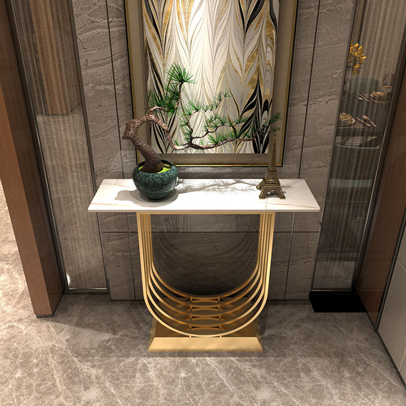 Glam Console Accent Table Antique Finish Rectangle Sofa Console Table