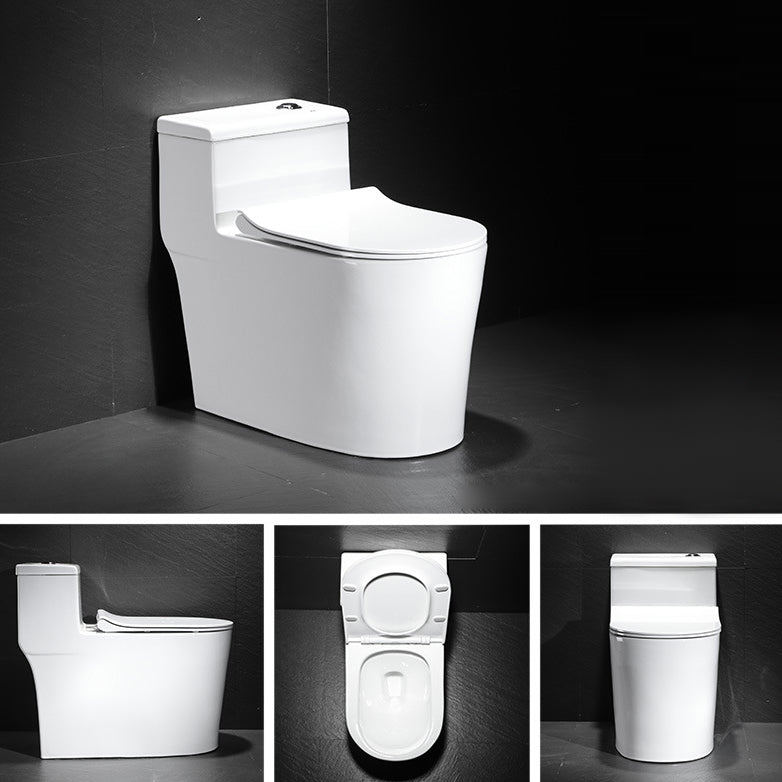 Contemporary One Piece Toilet Floor Mounted Toilet Bowl for Washroom