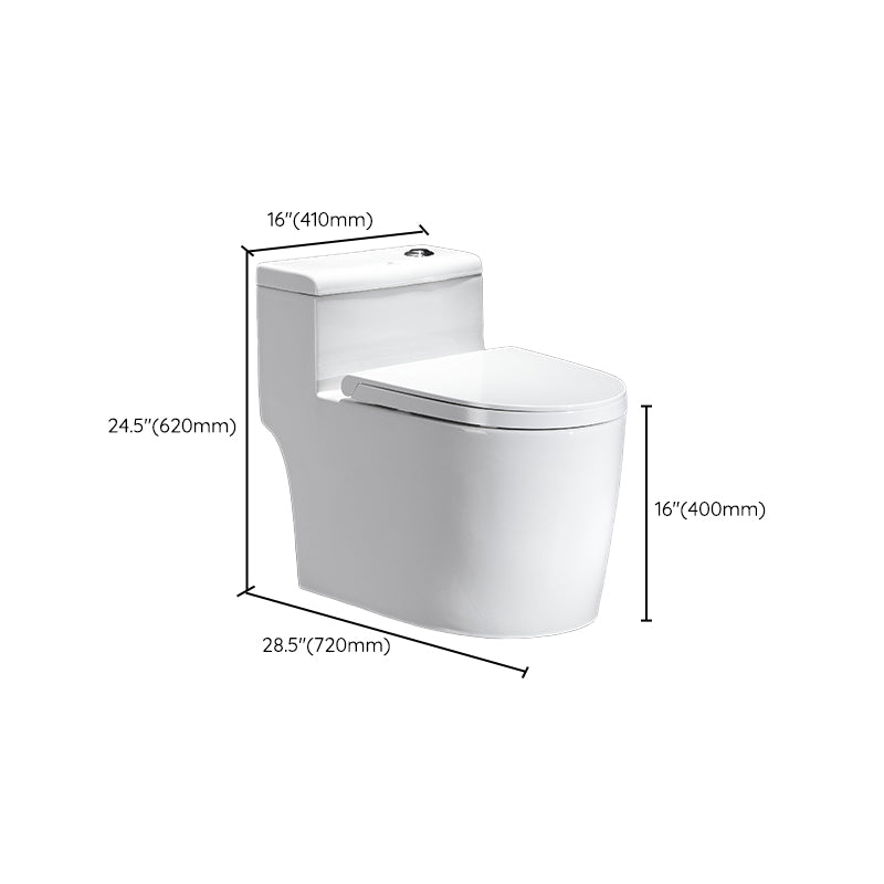 Contemporary One Piece Toilet Floor Mounted Toilet Bowl for Washroom