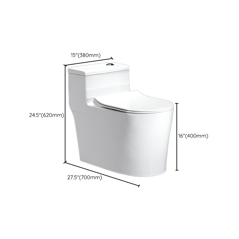 Contemporary One Piece Toilet Floor Mounted Toilet Bowl for Washroom