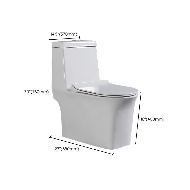 Contemporary One Piece Toilet Floor Mounted Toilet Bowl for Washroom