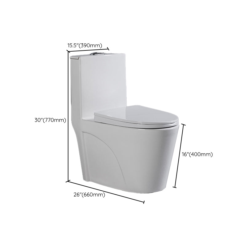 Contemporary One Piece Toilet Floor Mounted Toilet Bowl for Washroom