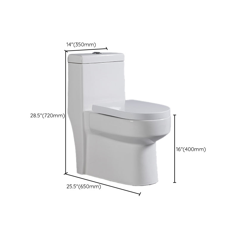 Contemporary One Piece Toilet Floor Mounted Toilet Bowl for Washroom