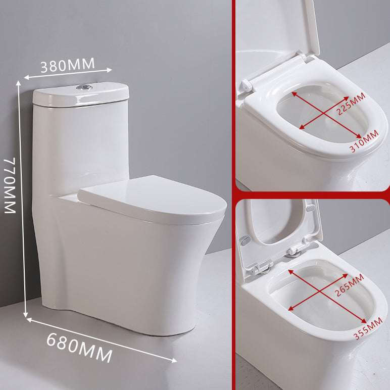 Siphon Jet Urine Toilet One-Piece Toilet Porcelain Floor Mounted Flush Toilet