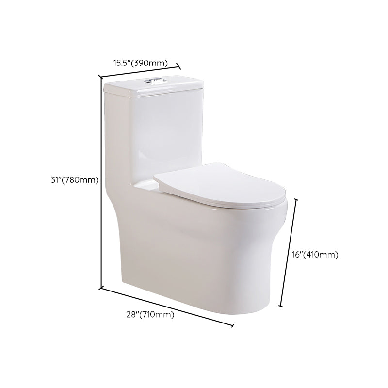 Siphon Jet Urine Toilet One-Piece Toilet Porcelain Floor Mounted Flush Toilet