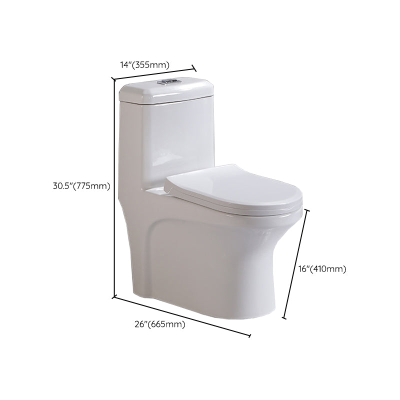 Siphon Jet Urine Toilet One-Piece Toilet Porcelain Floor Mounted Flush Toilet