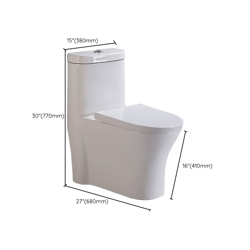 Siphon Jet Urine Toilet One-Piece Toilet Porcelain Floor Mounted Flush Toilet