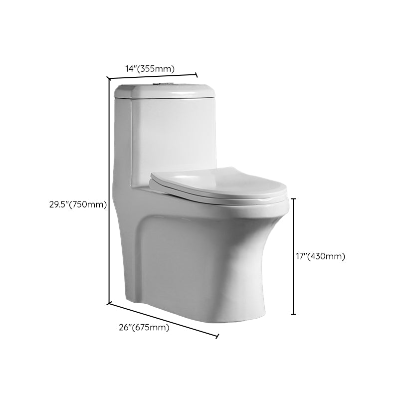 Modern Flush Toilet One Piece Toilet All-In-One Siphon Jet Toilet